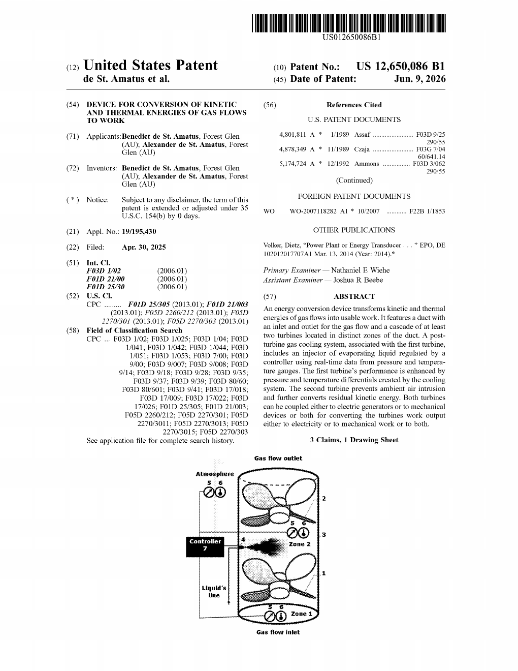 US Patent front page